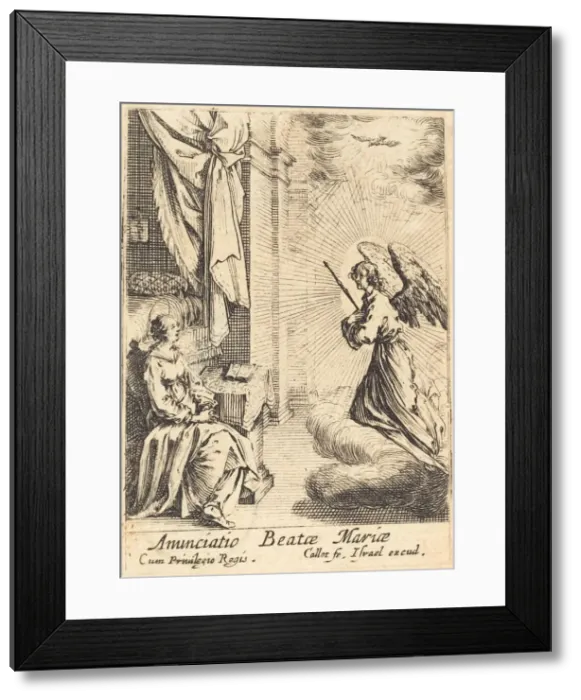 Framed Print : The Annunciation. Creator: Jacques Callot Framed Print : The Annunciation. Creator: Jacques Callot