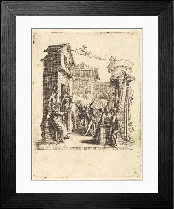 Framed Print : Christ before Caiaphas, c. 1624 / 1625. Creator: Jacques Callot Framed Print : Christ before Caiaphas, c. 1624 / 1625. Creator: Jacques Callot