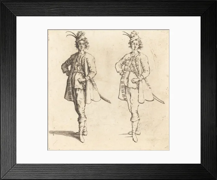 Framed Print : Officer, Front View, 1617 and 1621. Creator: Jacques Callot Framed Print : Officer, Front View, 1617 and 1621. Creator: Jacques Callot