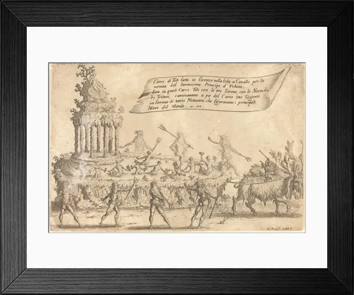 Framed Print : The Float of Thetis, 1616. Creator: Jacques Callot