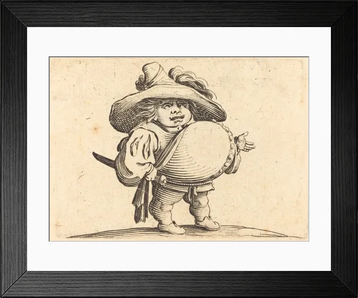 Framed Print : Man with Big Belly, c. 1622. Creator: Jacques Callot Framed Print : Man with Big Belly, c. 1622. Creator: Jacques Callot