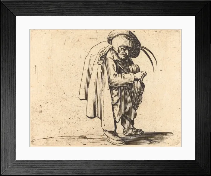 Framed Print : The Hurdy-Gurdy Player, c. 1622. Creator: Jacques Callot Framed Print : The Hurdy-Gurdy Player, c. 1622. Creator: Jacques Callot