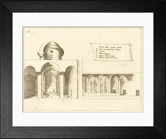 Framed Print : Elevation of a Church, 1619. Creator: Jacques Callot Framed Print : Elevation of a Church, 1619. Creator: Jacques Callot
