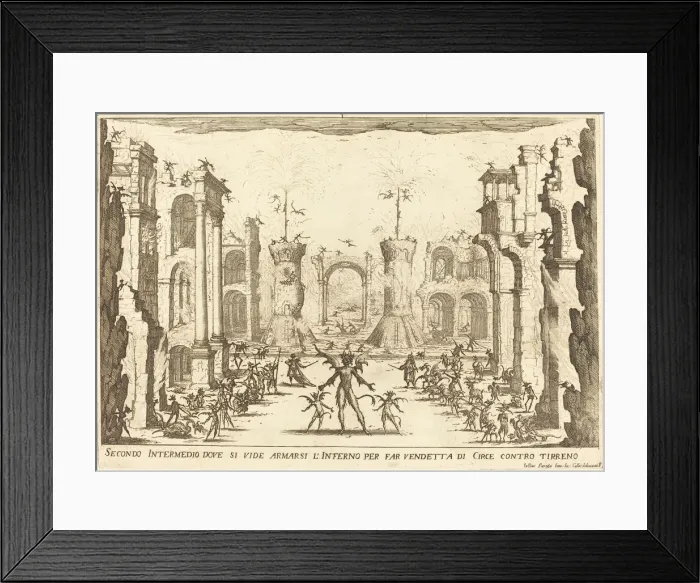 Framed Print : Second Intermezzo, 1617. Creator: Jacques Callot Framed Print : Second Intermezzo, 1617. Creator: Jacques Callot