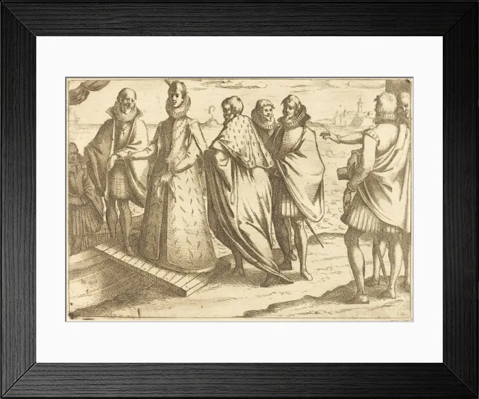 Framed Print : Embarkation at Genoa, 1612. Creator: Jacques Callot Framed Print : Embarkation at Genoa, 1612. Creator: Jacques Callot
