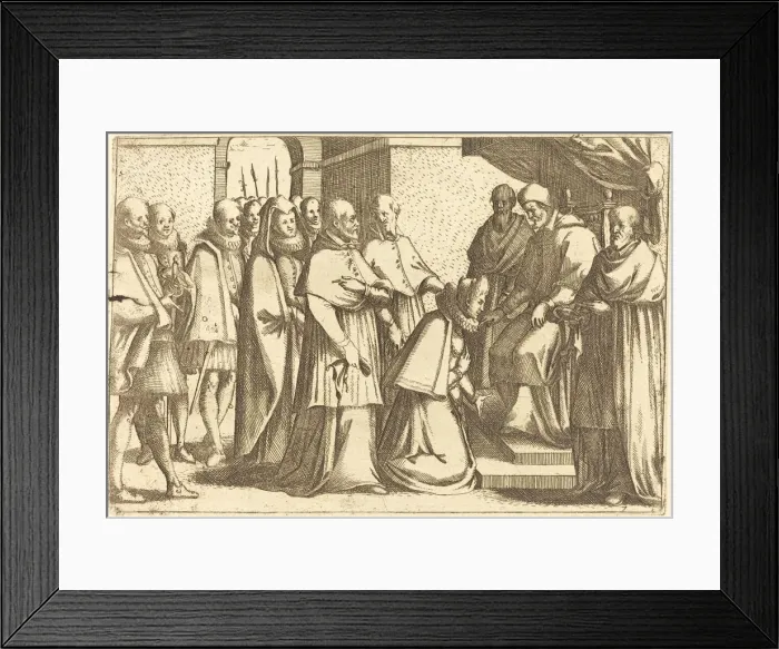 Framed Print : Papal Audience, 1612. Creator: Jacques Callot Framed Print : Papal Audience, 1612. Creator: Jacques Callot