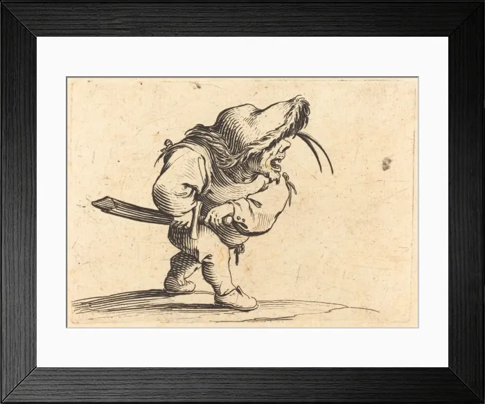 Framed Print : Man Preparing to Draw His Sword, c. 1622. Creator: Jacques Callot Framed Print : Man Preparing to Draw His Sword, c. 1622. Creator: Jacques Callot
