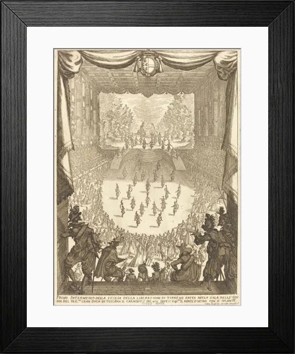 Framed Print : First Intermezzo, 1617. Creator: Jacques Callot Framed Print : First Intermezzo, 1617. Creator: Jacques Callot