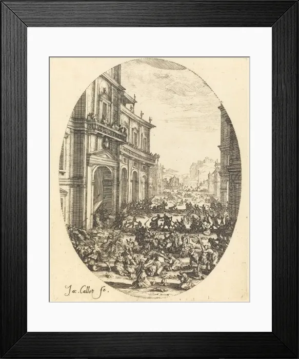 Framed Print : The Massacre of the Innocents, Second Plate, 1622. Creator: Jacques Callot Framed Print : The Massacre of the Innocents, Second Plate, 1622. Creator: Jacques Callot