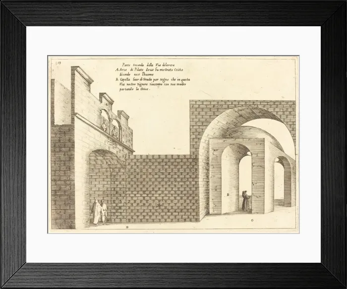 Framed Print : Second Part of the Via Dolorosa, 1619. Creator: Jacques Callot