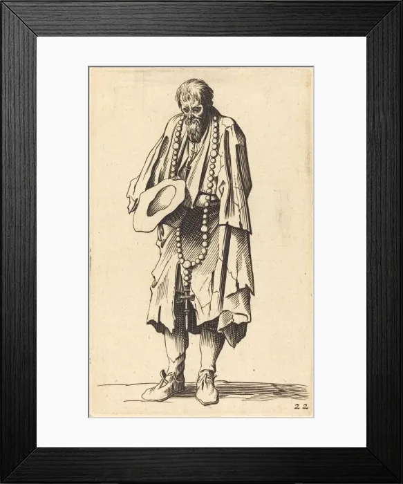 Framed Print : Beggar with Rosary. Creator: Unknown Framed Print : Beggar with Rosary. Creator: Unknown
