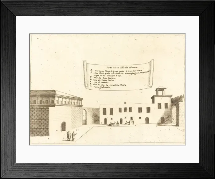 Framed Print : Third Part of the Via Dolorosa, 1619. Creator: Jacques Callot