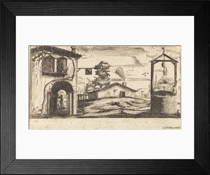 Framed Print : Landscape with a Well. Creator: Unknown Framed Print : Landscape with a Well. Creator: Unknown