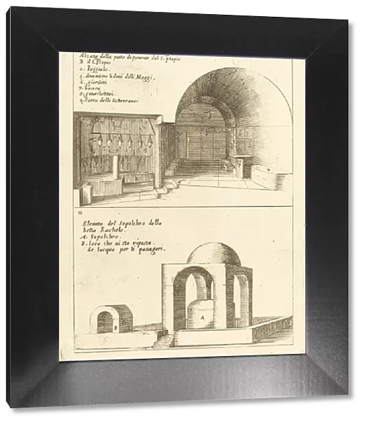 Elevations of the Holy Manger and the Sepulchre of Rachel, 1619. Creator: Jacques Callot