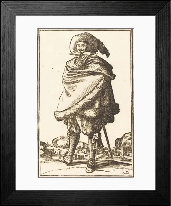 Framed Print : Noble Man Wrapped in a Mantle Trimmed with Fur. Creator: Unknown Framed Print : Noble Man Wrapped in a Mantle Trimmed with Fur. Creator: Unknown
