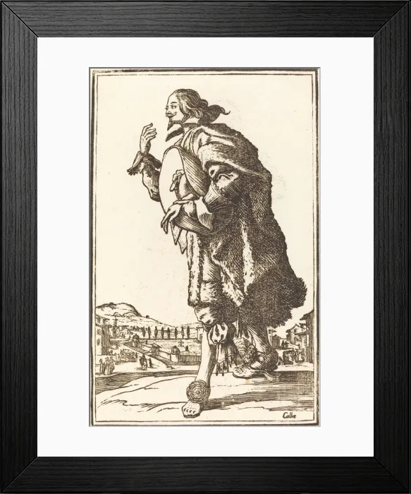 Framed Print : Noble Man with Felt Hat, Bowing. Creator: Unknown Framed Print : Noble Man with Felt Hat, Bowing. Creator: Unknown