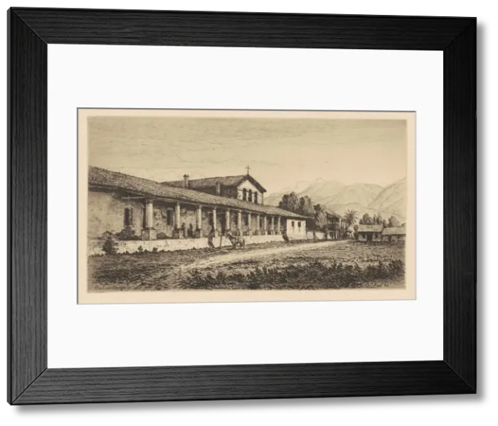 Framed Print : Mission San Luis Obispo, 1883. Creator: Henry Chapman Ford Framed Print : Mission San Luis Obispo, 1883. Creator: Henry Chapman Ford