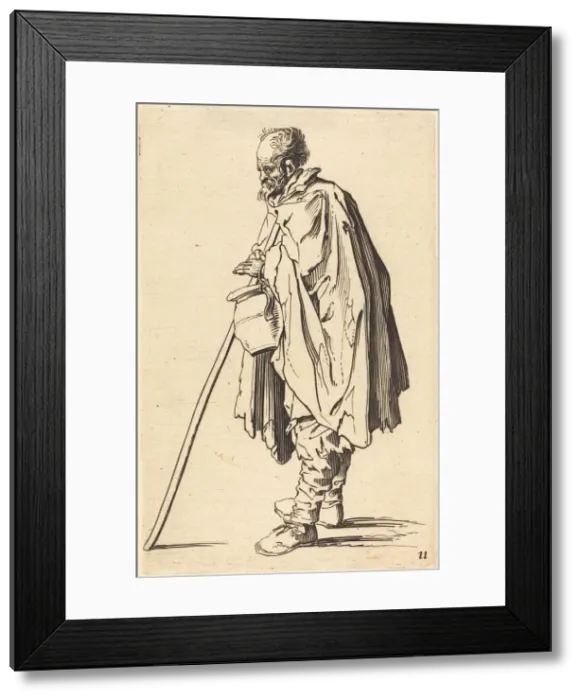Framed Print : Beggar with Pot. Creator: Unknown Framed Print : Beggar with Pot. Creator: Unknown