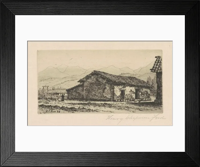 Framed Print : Adobe House, 1888. Creator: Henry Chapman Ford Framed Print : Adobe House, 1888. Creator: Henry Chapman Ford