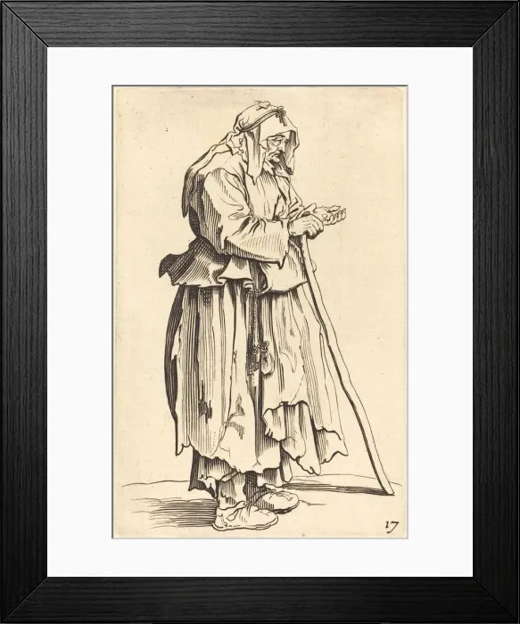 Framed Print : Beggar Woman Receiving Charity. Creator: Unknown Framed Print : Beggar Woman Receiving Charity. Creator: Unknown