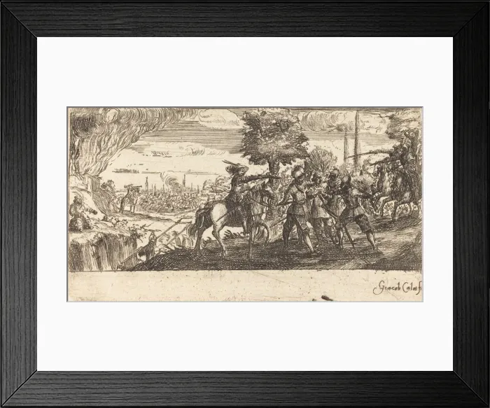 Framed Print : Landscape with Battle Scene. Creator: Unknown Framed Print : Landscape with Battle Scene. Creator: Unknown