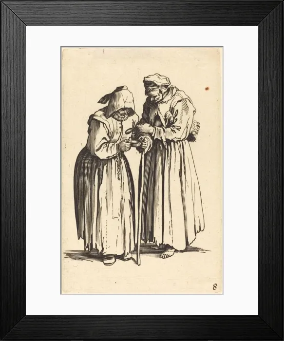 Framed Print : Two Beggar Women. Creator: Unknown Framed Print : Two Beggar Women. Creator: Unknown