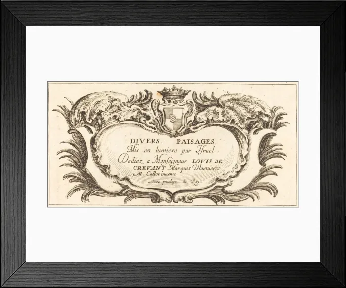 Framed Print : Title Page for Various Landscapes, 1635 or after. Creator: Unknown Framed Print : Title Page for Various Landscapes, 1635 or after. Creator: Unknown