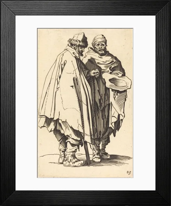 Framed Print : Blind Beggar and Companion. Creator: Unknown Framed Print : Blind Beggar and Companion. Creator: Unknown