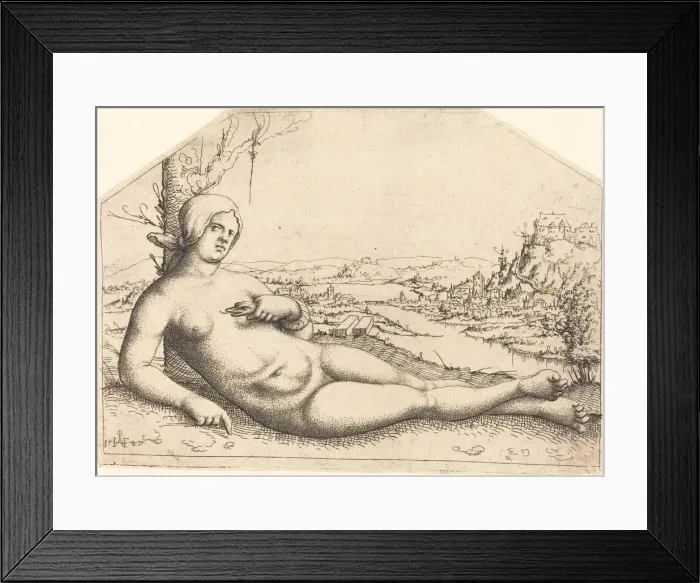 Framed Print : Death of Cleopatra, 1547. Creator: Augustin Hirschvogel Framed Print : Death of Cleopatra, 1547. Creator: Augustin Hirschvogel