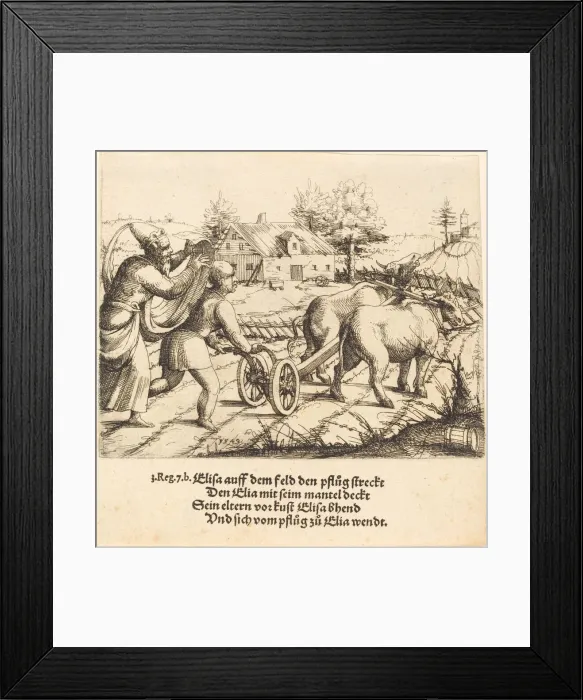 Framed Print : Elijah Anoints Elisha, 1549. Creator: Augustin Hirschvogel Framed Print : Elijah Anoints Elisha, 1549. Creator: Augustin Hirschvogel