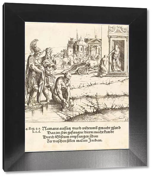 Naaman is Cured of Leprosy, 1547. Creator: Augustin Hirschvogel