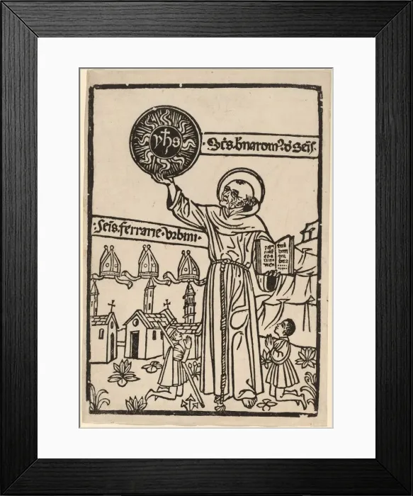 Framed Print : Saint Bernardino of Siena, 1470 / 1480. Creator: Unknown Framed Print : Saint Bernardino of Siena, 1470 / 1480. Creator: Unknown