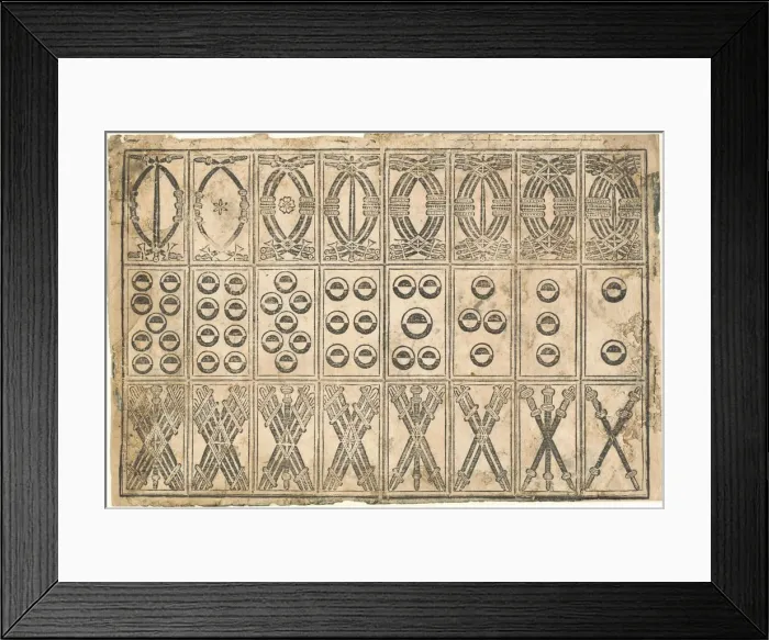 Framed Print : Playing Cards, 15th century. Creator: Unknown Framed Print : Playing Cards, 15th century. Creator: Unknown