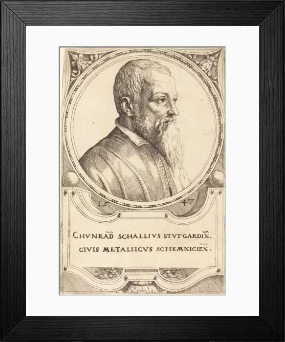 Framed Print : Conrad Schall, 1547. Creator: Augustin Hirschvogel