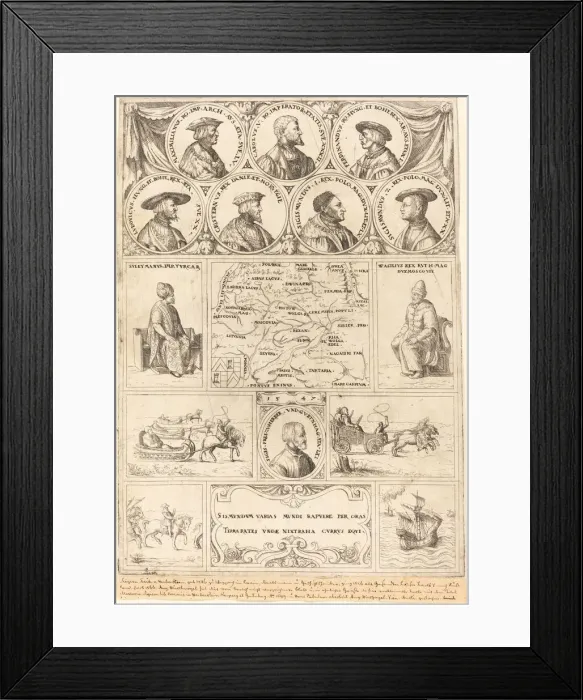 Framed Print : Sigismund von Herberstein, 1548. Creator: Augustin Hirschvogel Framed Print : Sigismund von Herberstein, 1548. Creator: Augustin Hirschvogel