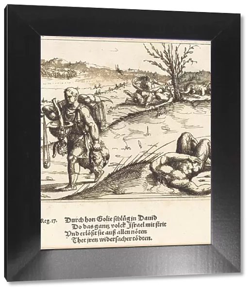 David Beheads Goliath, 1547. Creator: Augustin Hirschvogel