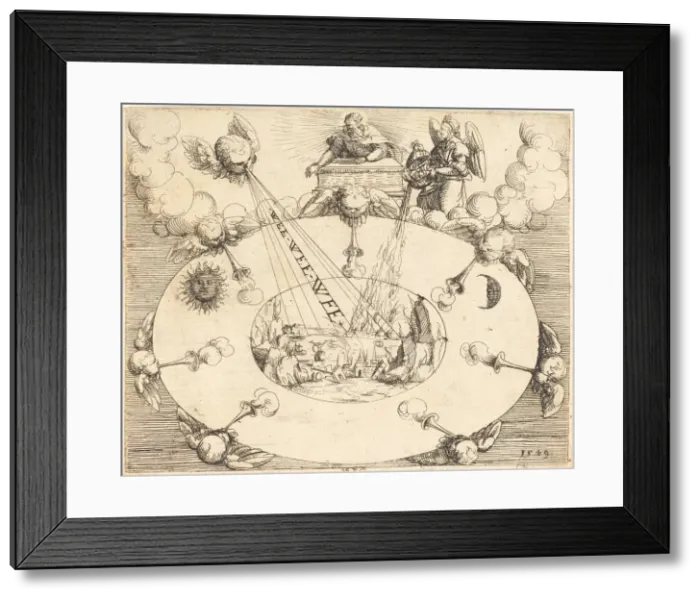 Framed Print : The Opening of the Seventh Seal, 1549. Creator: Augustin Hirschvogel Framed Print : The Opening of the Seventh Seal, 1549. Creator: Augustin Hirschvogel