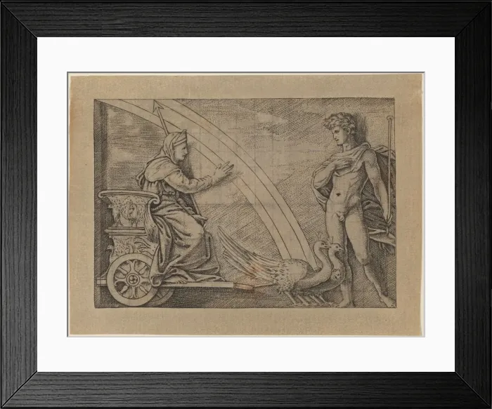 Framed Print : Juno in a Chariot Pulled by Peacocks. Creator: Unknown Framed Print : Juno in a Chariot Pulled by Peacocks. Creator: Unknown