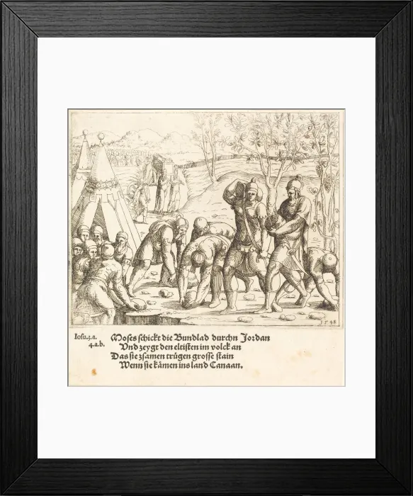 Framed Print : The Twelve Stones, and the Waters of the Jordan are Divided, 1548 Framed Print : The Twelve Stones, and the Waters of the Jordan are Divided, 1548