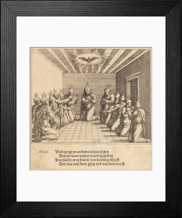 Framed Print : The Descent of the Holy Spirit, 1548. Creator: Augustin Hirschvogel Framed Print : The Descent of the Holy Spirit, 1548. Creator: Augustin Hirschvogel