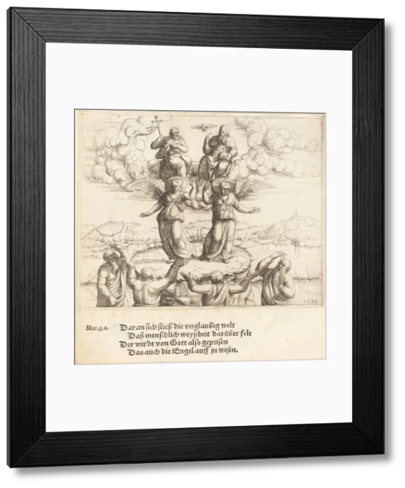 Framed Print : The Transfiguration, 1548. Creator: Augustin Hirschvogel Framed Print : The Transfiguration, 1548. Creator: Augustin Hirschvogel