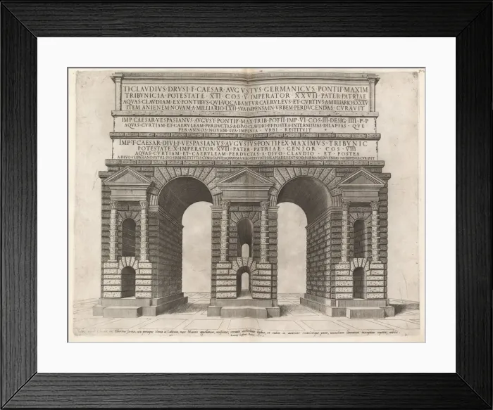 Framed Print : Arch of the Claudian Aqueduct, 1549. Creator: Unknown Framed Print : Arch of the Claudian Aqueduct, 1549. Creator: Unknown