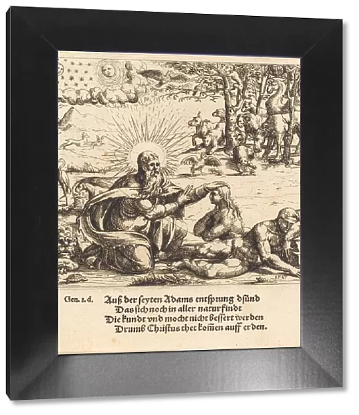 Creation of Eve, 1547. Creator: Augustin Hirschvogel