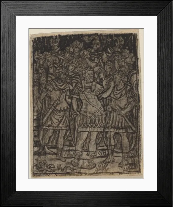 Framed Print : Roman General Addressing His Troops, c. 1510  /  1530. Creator: Unknown