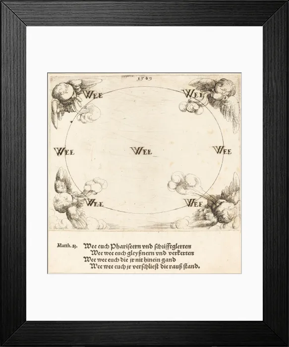 Framed Print : Woe is Pronounced on Covetousness, 1549. Creator: Augustin Hirschvogel Framed Print : Woe is Pronounced on Covetousness, 1549. Creator: Augustin Hirschvogel