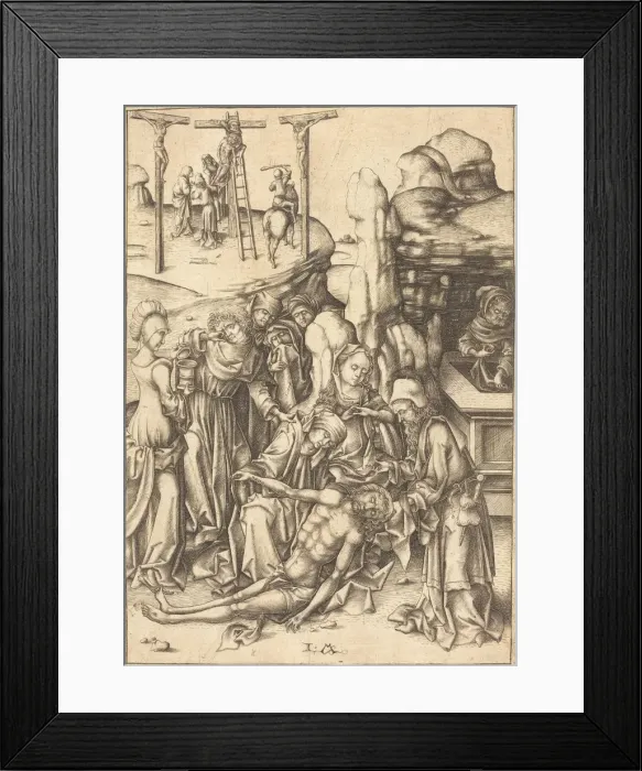 Framed Print : The Lamentation, c. 1480. Creator: Israhel van Meckenem Framed Print : The Lamentation, c. 1480. Creator: Israhel van Meckenem