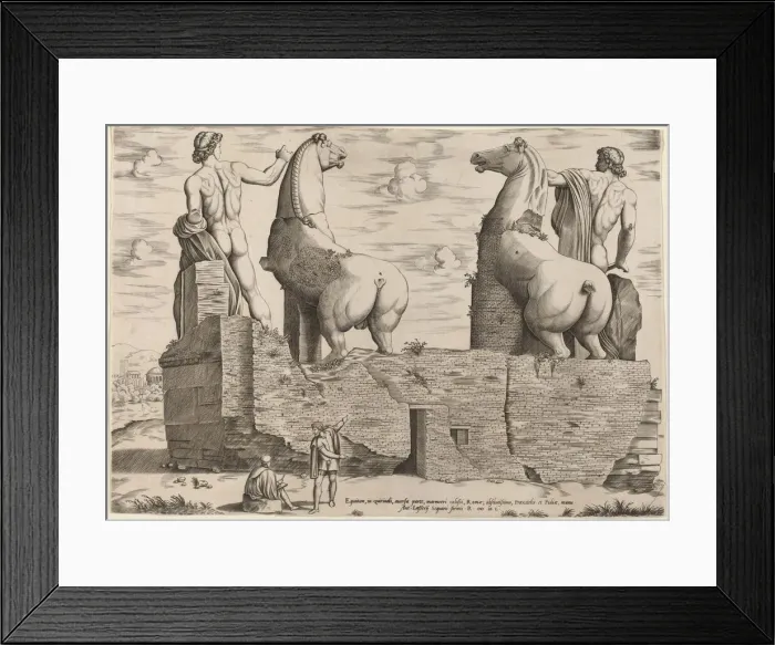 Framed Print : Equitum, in Quirinali, aversa parte, 1550. Creator: Unknown Framed Print : Equitum, in Quirinali, aversa parte, 1550. Creator: Unknown
