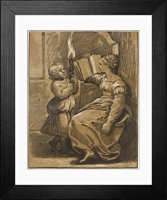 Framed Print : Sibyl Reading, 16th century. Creator: Unknown Framed Print : Sibyl Reading, 16th century. Creator: Unknown
