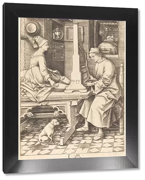 The Organ Player and His Wife, c. 1495  /  1503. Creator: Israhel van Meckenem
