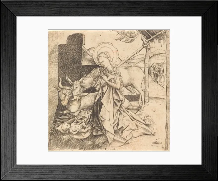 Framed Print : The Nativity. Creator: Israhel van Meckenem Framed Print : The Nativity. Creator: Israhel van Meckenem